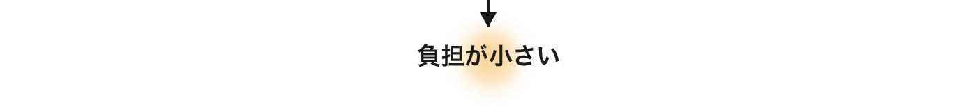 負担が小さい